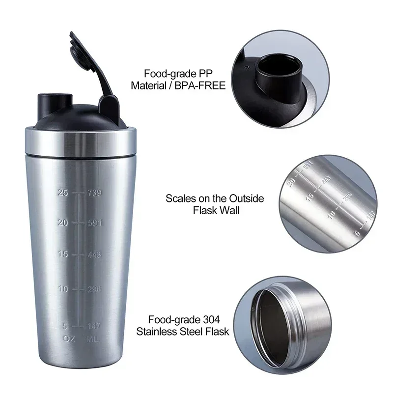 Stainless Steel Protein Shaker - đánh giá và giá Fitness With Nutrition