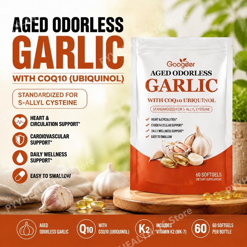 Googeer Aged Odorless Garlic S - đánh giá và giá Coq10 Ubiquinol Softgel