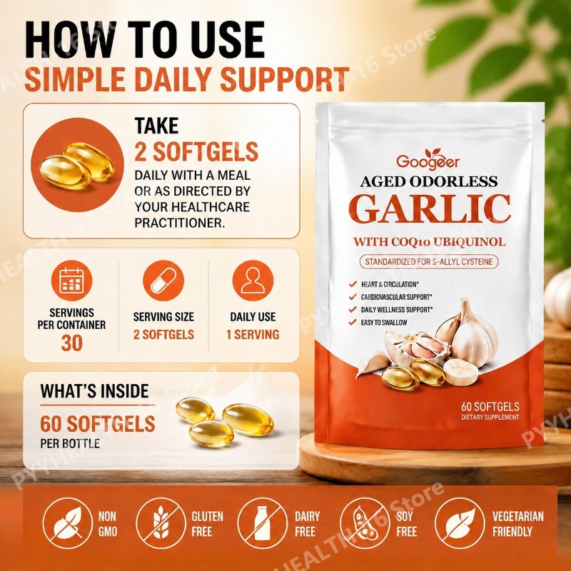 Googeer Aged Odorless Garlic S - đánh giá và giá Coq10 Ubiquinol Softgel